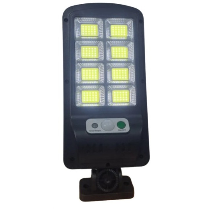 Proiector solar LED TehnoFusion cu senzor de mișcare, telecomandă, 3 moduri de iluminare, rezistent la intemperii