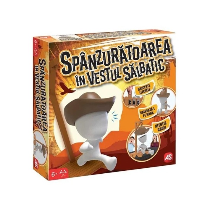 Joc de societate "Spanzuratoarea in Vestul Salbatic", AS, set complet, pentru familia, 6+ ani