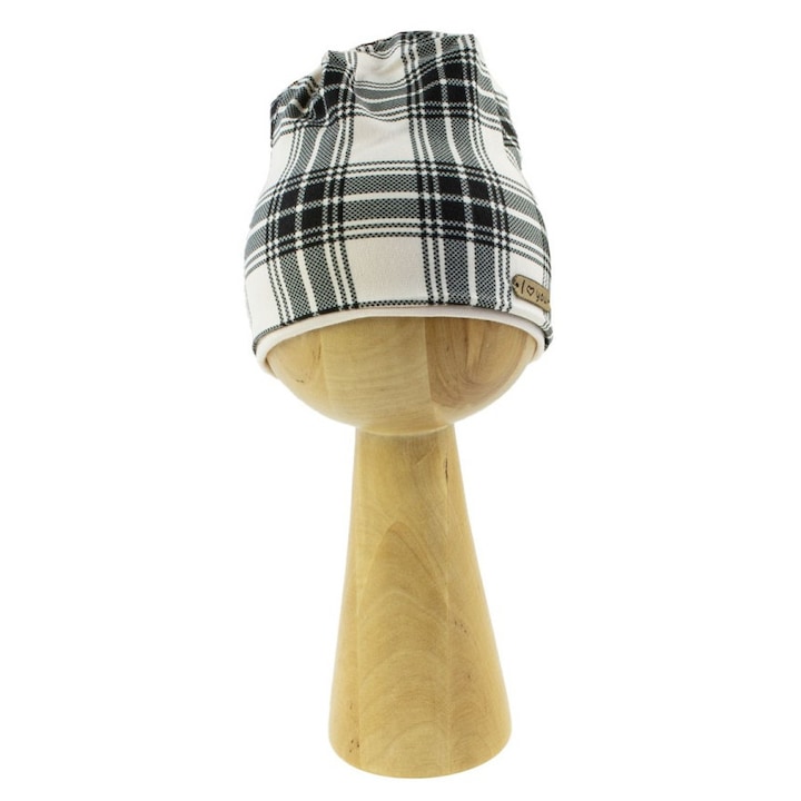 Kockás smurf sapka fiúknak, bézs színű Nicol, Bézs