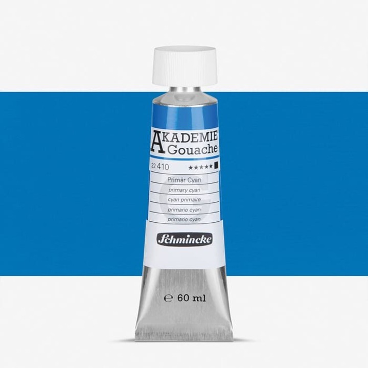 Tempera - Gouache Akademie 60 ml - Schmincke, Primary cyan - 60 ml 22410011