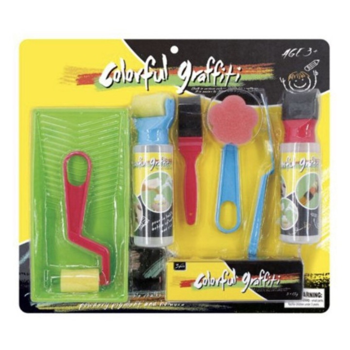 Set de jucarie pentru pictura cu graffiti colorat, de la 3 ani