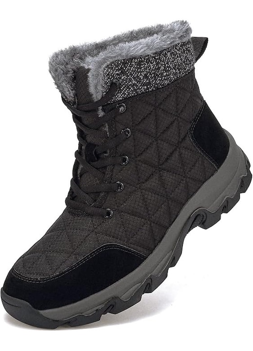 Ghete de iarna Dream Pairs impermeabile, usoare, negre, 41 EU