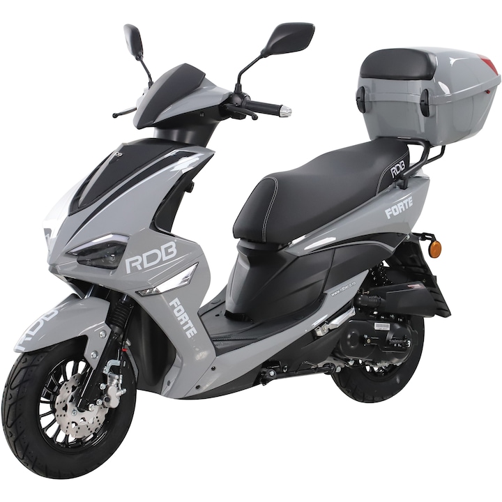 Scuter benzina RDB FORTE, 50cc, 4 timpi, 25km/h, fara permis de conducere, Gri + CIV inclus