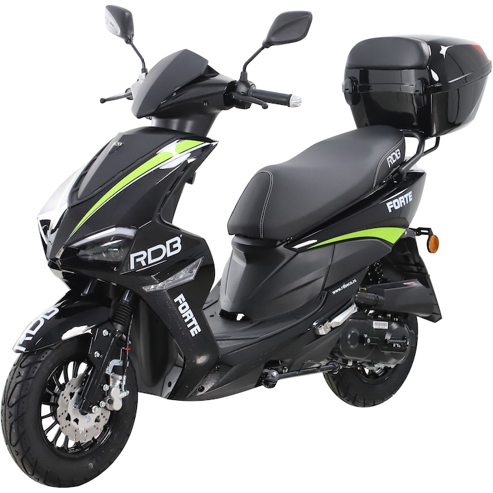 Scuter benzina RDB FORTE, 50cc, 4 timpi, 25km/h, fara permis de conducere, Negru + CIV inclus