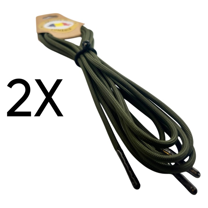 Sireturi Incaltaminte, Paracord 550, 4MM, 160 CM, Pachet 2 Bucati, Trekker, Olive