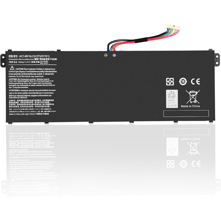 YISHIFD Батерия AC14B13J AC14B18J за Acer Aspire ES1-111M ES1-131 ES1-521 ES1-522 ES1-531 ES1-533 ES1-571 ES1-731 ES1-731G, Acer Chromebook 11 CB3 111 11 3 CB5-311, Acer Extensa 2519