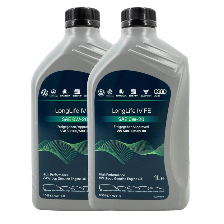 Pachet 2 litri Ulei VW LongLife IV FE 0W20 - Norma VW 508 00 / 509 00