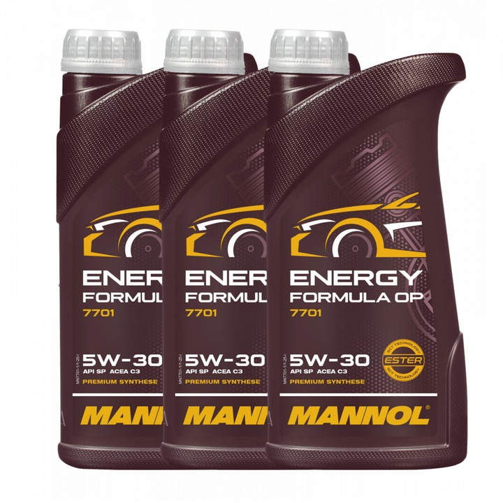 Pachet 3 litri Ulei Motor MANNOL Energy Formula OP 5W-30 Sintetic cu Ester (GM dexos2, Low SAPS)