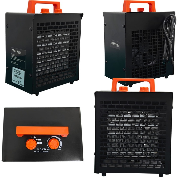 Incalzitor electric aeroterma 3.5kw 3500w 3 viteze monofazic monofazat (KD11991)