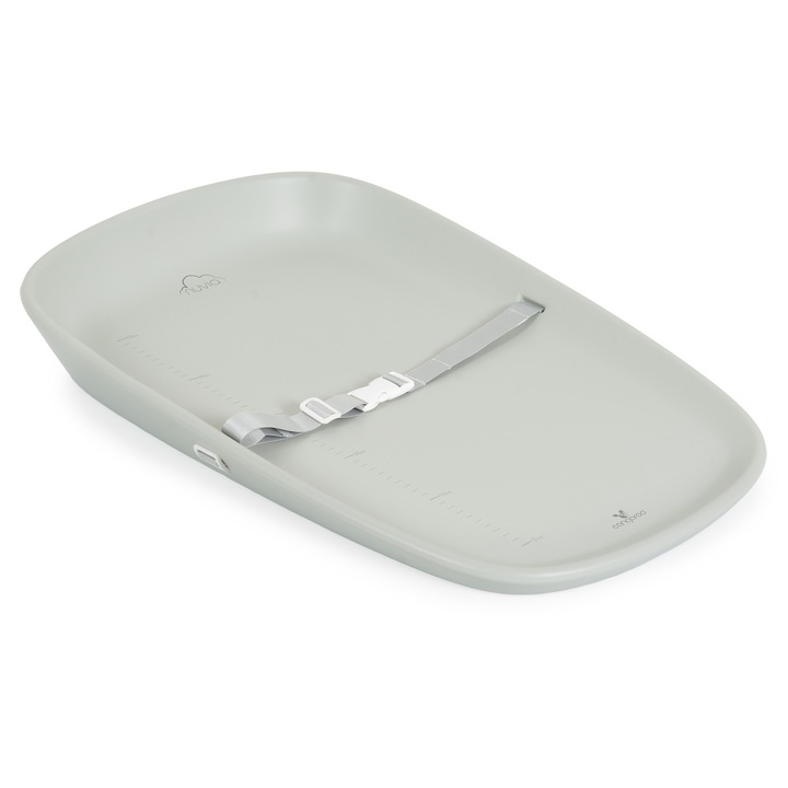 Saltea de înfășat Cangaroo Nuvia, 70x45cm, gri, ușor înclinată, cu curea de siguranță