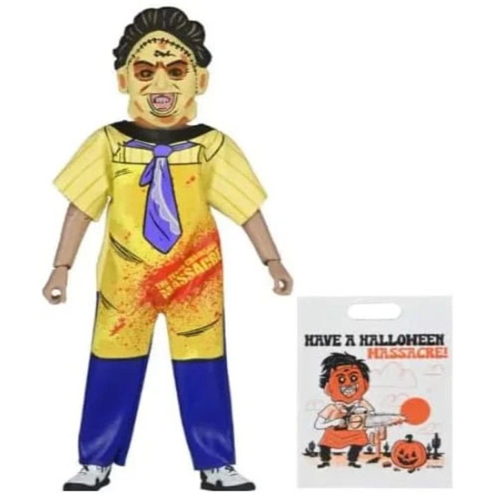 Figurină Leatherface, Neca, Ben Cooper Costume Kids Collection, 15 cm, băieți, stil retro