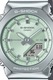 Casio, Аналогово-дигитален часовник G-Shock със силиконова каишка, Сребрист, Тъмносив