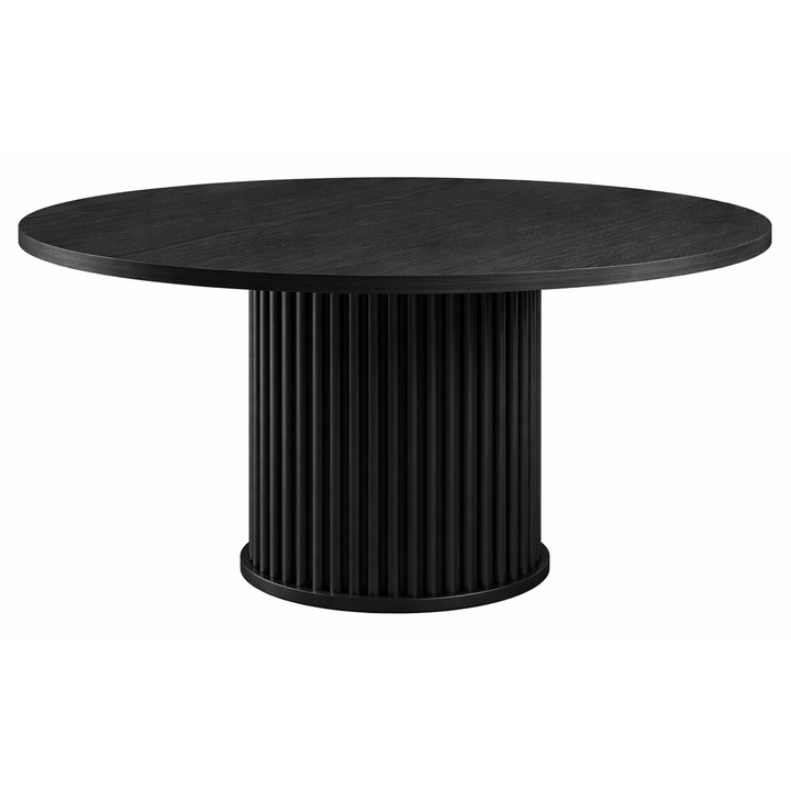 Маса за хол/дневна, Blackswan Design Negrette, черно дърво, 120x120x86 см