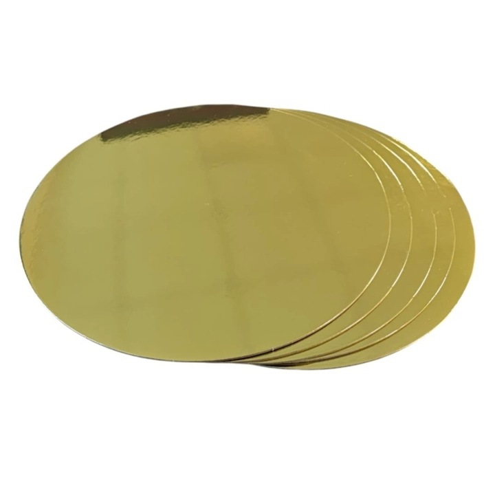 Set 5 discuri tort Auriu-Negru, 35 cm, 3 mm