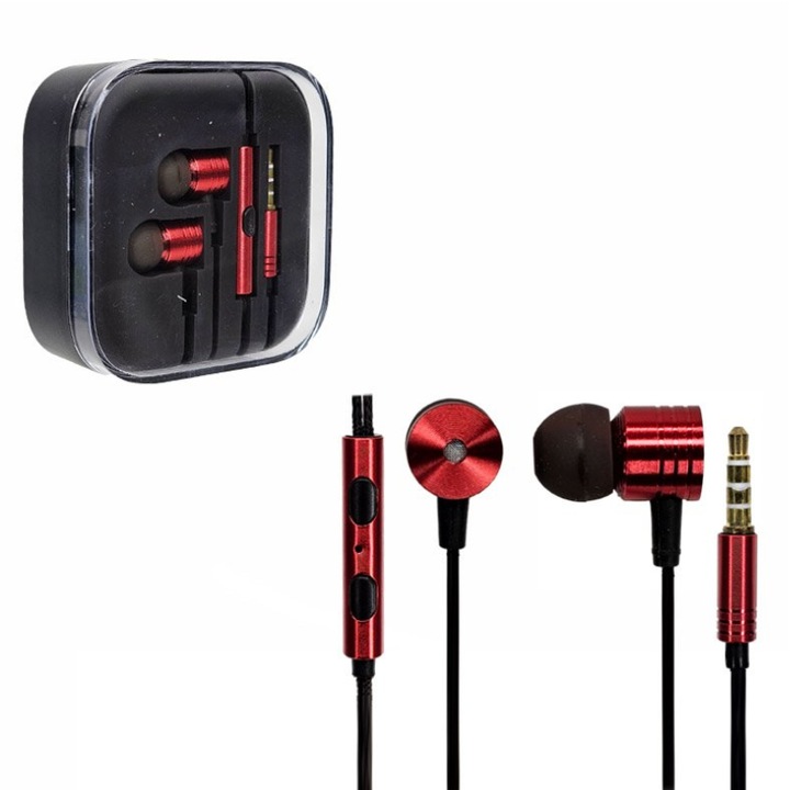 Casti In-Ear Profesionale HOZRO, din Metal, Model Dub Step Bass, Sunet Puternic cu Bass Intens, Claritate Audio Superioara, Conector Universal Jack 3.5 mm, Design Ergonomic si Rezistent