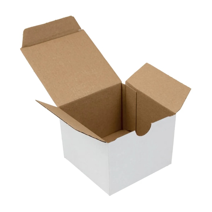 Комплект от 40 Кутии за Доставка, Netuno, 10x10x7.5 см, Бял