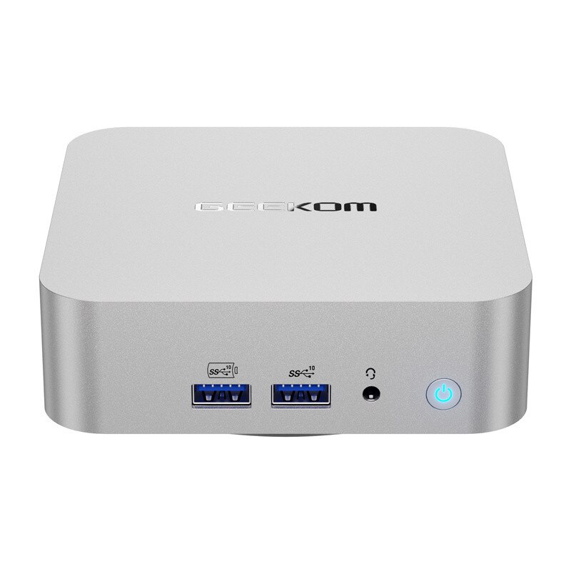 Mini PC Geekom A8, Ryzen 9 8945HS, 32GB RAM, 1TB SSD, Silver - eMAG.ro