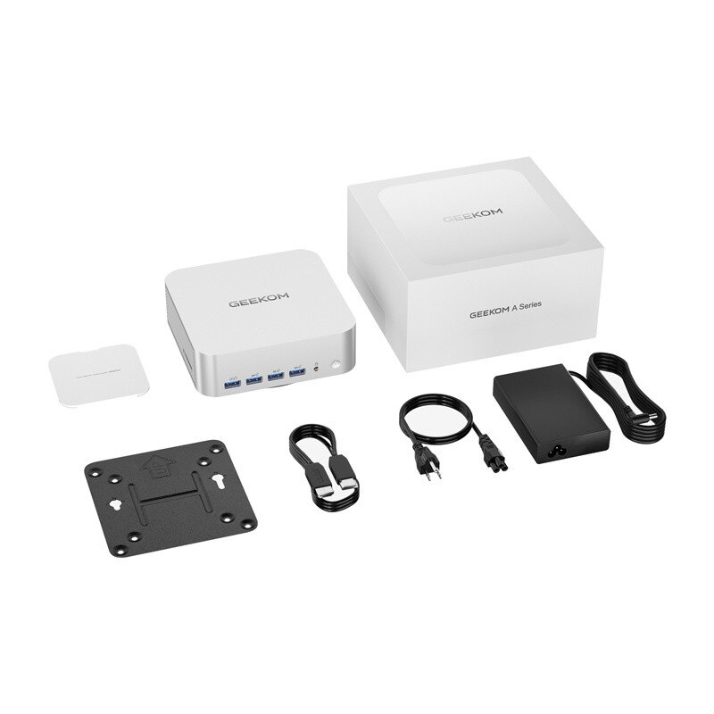 Mini PC Geekom A7 Max, Ryzen 9 7940HS, 16GB RAM, 1TB SSD, Silver