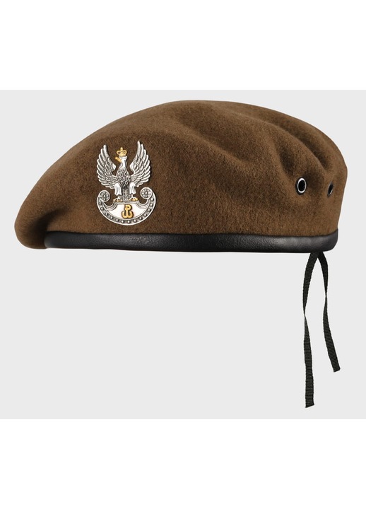 Beretă WOT, BB-TEX, lână naturală, culoare maro, circumferință 58 cm