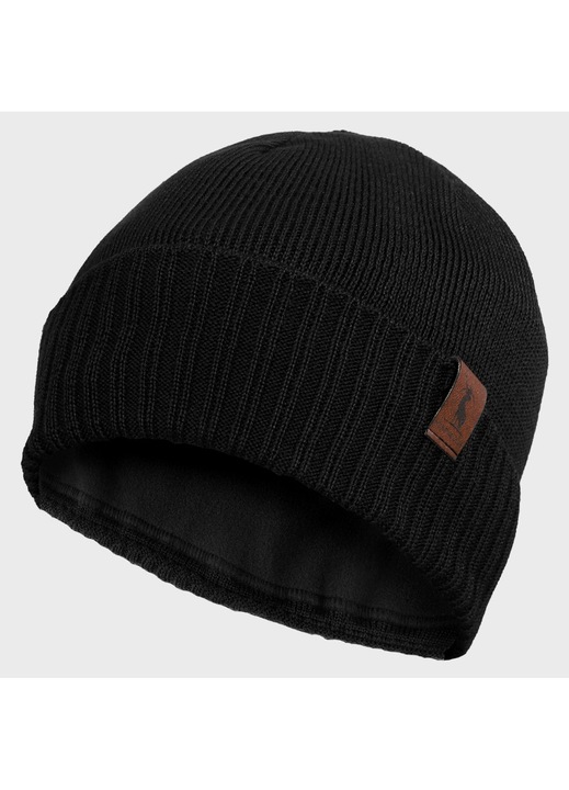 Caciula de Iarna Agbo, model Hogan, Negru, 50% Lana Merino, 50% Acril, 55x60cm