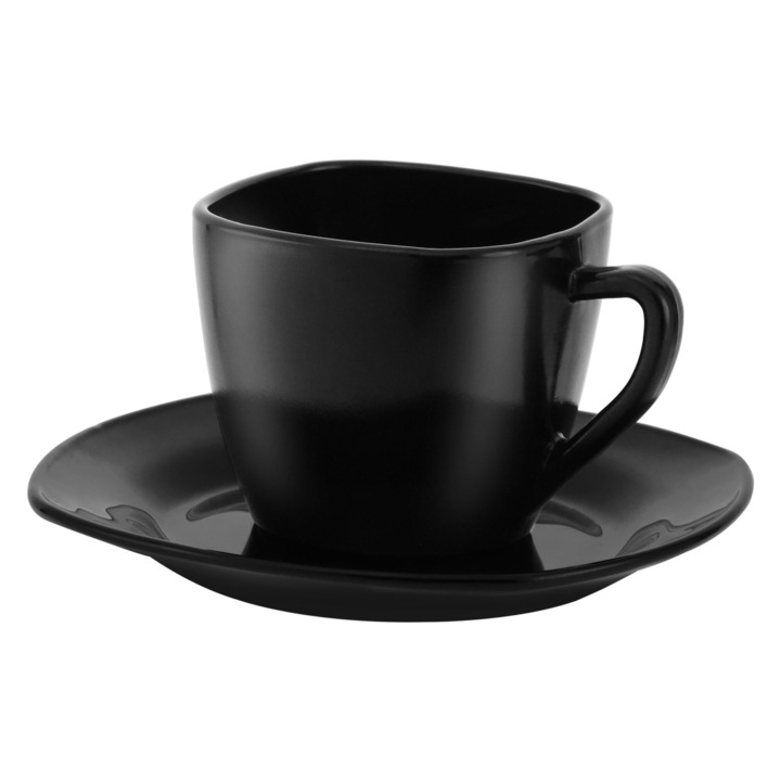 Set cesti ceai/cafea material arcopal 12 piese ZASS ZG-TP 01 Negru