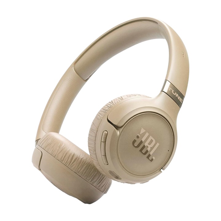 Căști wireless JBL Tune 680NC, on-ear, bej