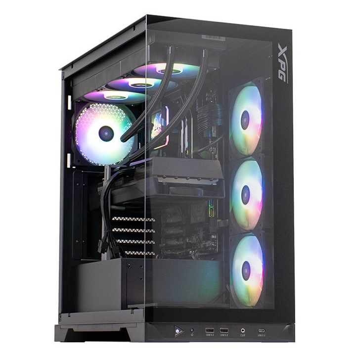 PC Gaming GREUCEANU Epic Max, Intel i7-14700KF, 32GB DDR5, 2TB SSD, RTX 5070 Ti 16GB GDDR7, Iluminare RGB
