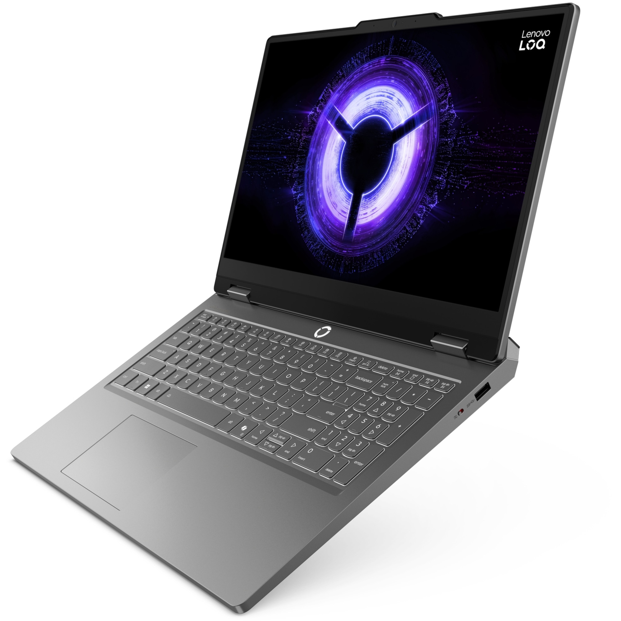 Laptop Lenovo LOQ Essential 15IRX11 Gaming 15.6 inch, Intel Core i5-13450HX pana la 4.6 GHz, 16GB RAM, 1TB SSD, NVIDIA GeForce RTX 5050 8GB, Fara sistem de operare, Luna Grey