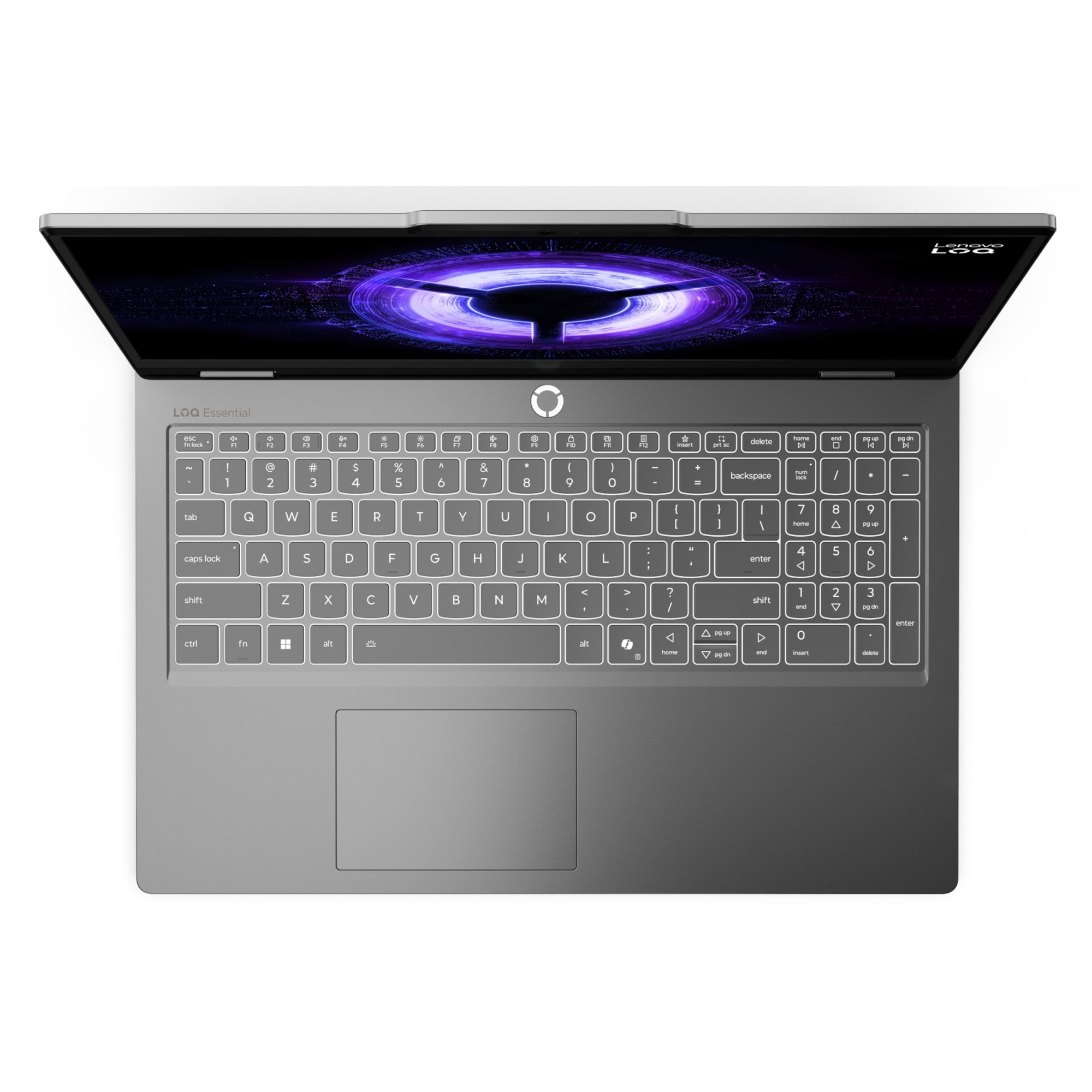 Laptop Lenovo LOQ Essential 15IRX11 Gaming 15.6 inch, Intel Core i5-13450HX pana la 4.6 GHz, 16GB RAM, 1TB SSD, NVIDIA GeForce RTX 5050 8GB, Fara sistem de operare, Luna Grey