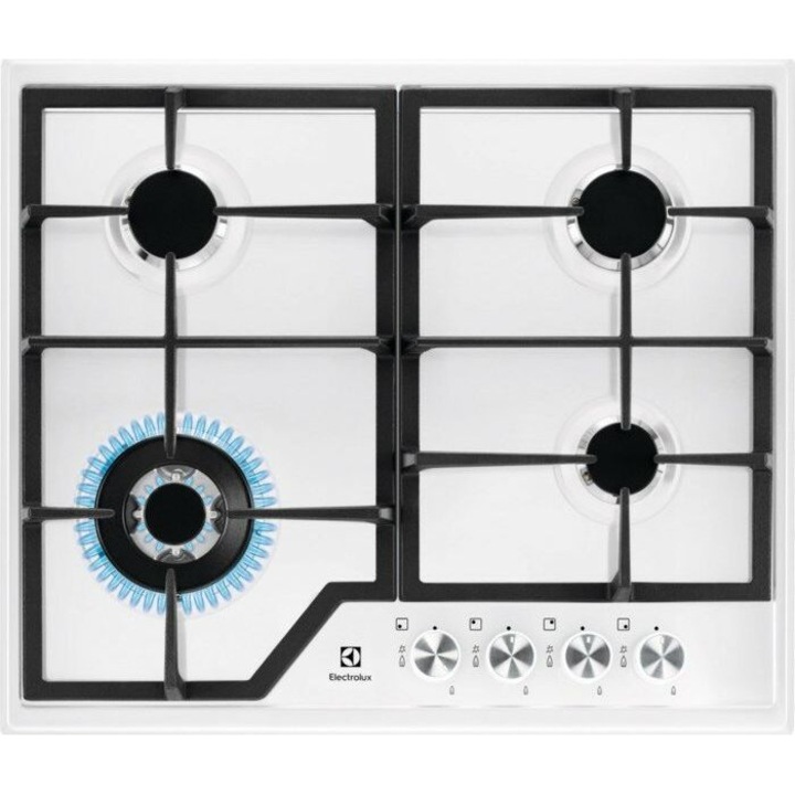 Котлон Electrolux EGS6436WW, Газов, 8800 W, 4 горелки, Бял