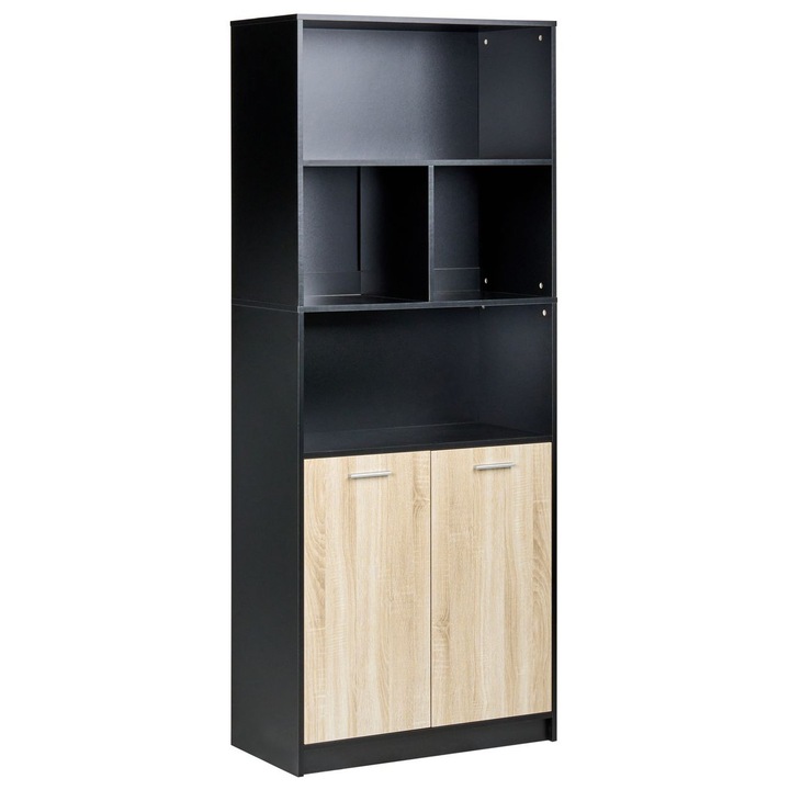 Biblioteca cu 2 usi Zehna Maro/Negru