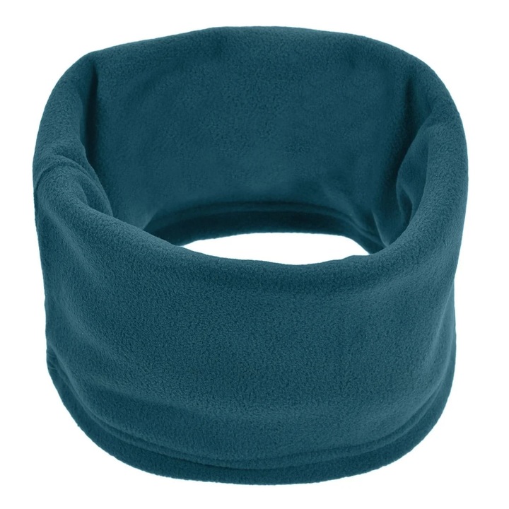 Fular Circular de Iarnă, Petrol, Fleece, 30cm