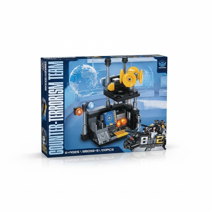 Set Joc De Constructie GNR Market, Post De Monitorizare, 100 Piese, Multicolor