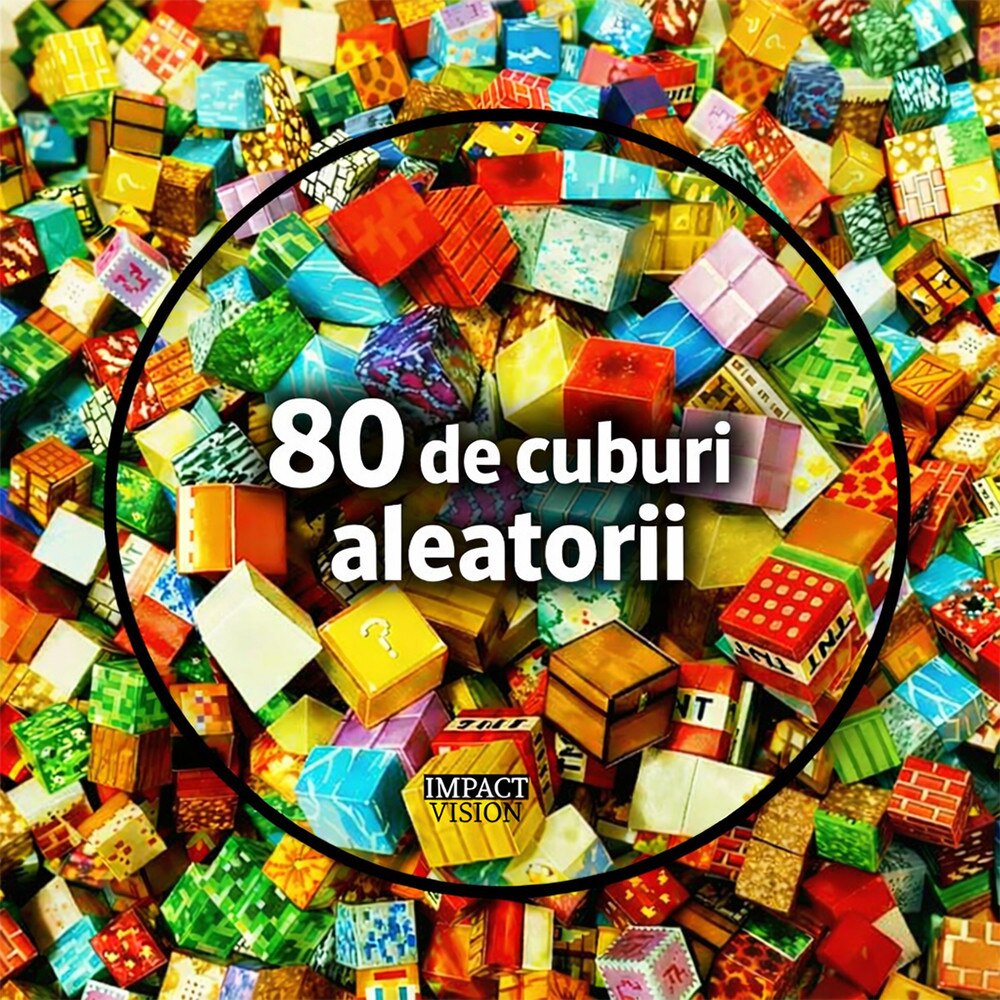 Set de constructie magnetic 80 piese, Impact Vision, cuburi magnetice ...