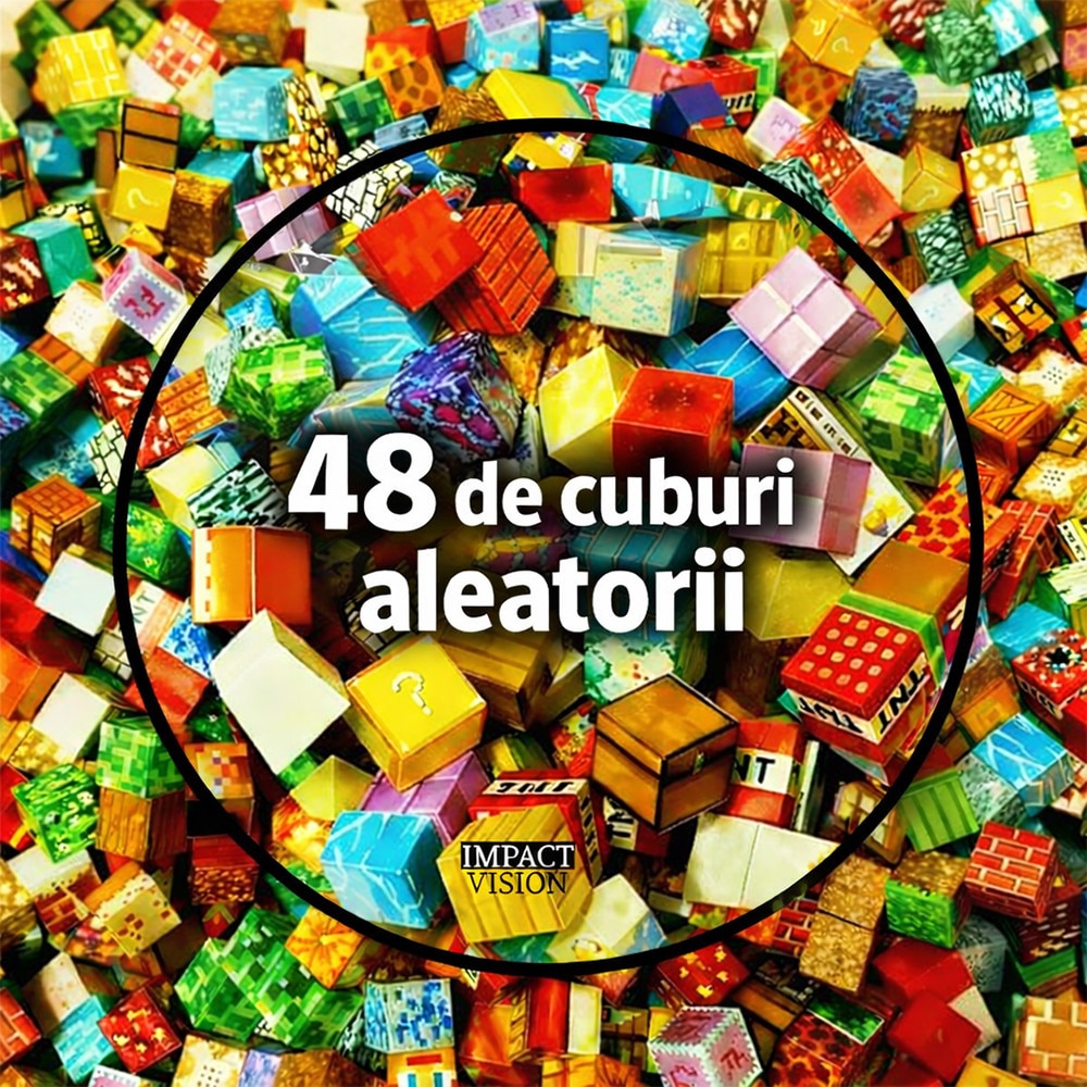 Set de construcție magnetic 48 piese, Impact Vision, cuburi multicolor ...