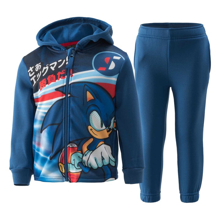 Set trening cu gluga pentru copii Sonic 35922, Albastru