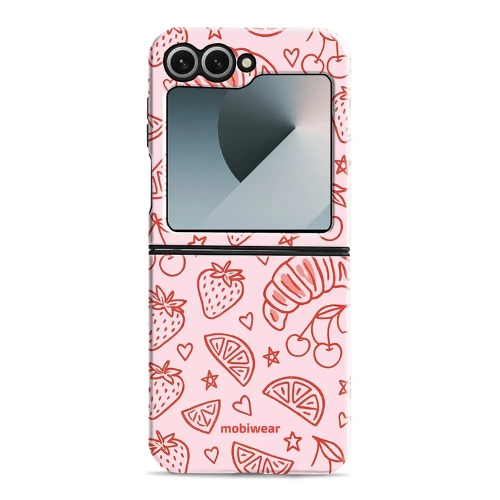 Защитен калъф Mobiwear Elite Pro за Samsung Galaxy Z Flip 7 FE, удароустойчив, стойка, бежов, комплект