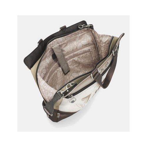 Geanta laptop Anekke Sophia, multicolor, 45x30x9cm, cu fermoar, din piele ecologica