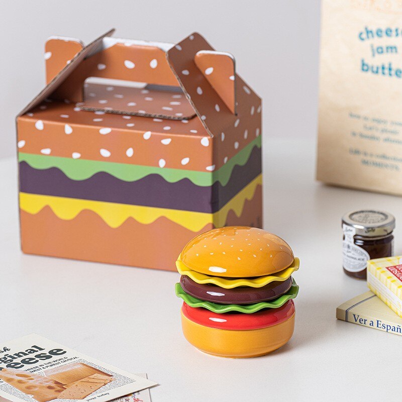 油彩『Burger Set』 TV3003-Hamburger-Gourmet-