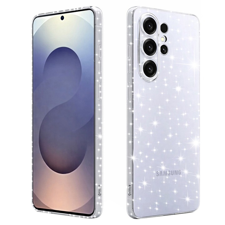 Husa pentru Samsung Galaxy S26 Ultra cu sclipici Liquid Crystal Glitter, transparenta