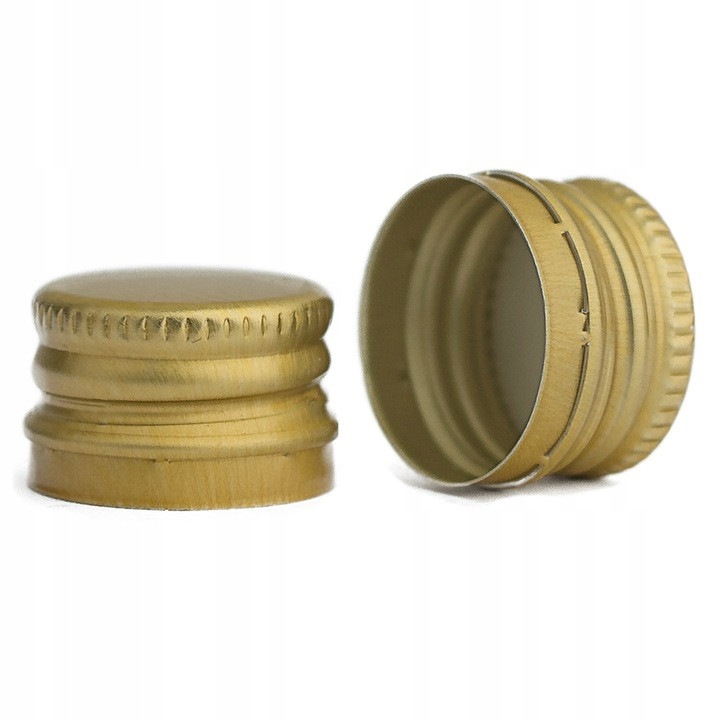 Set 100 capace aluminiu Bimberek, auriu, 28x18mm