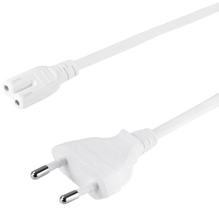 Tápkábel Euro - C7, 1,8m, fehér