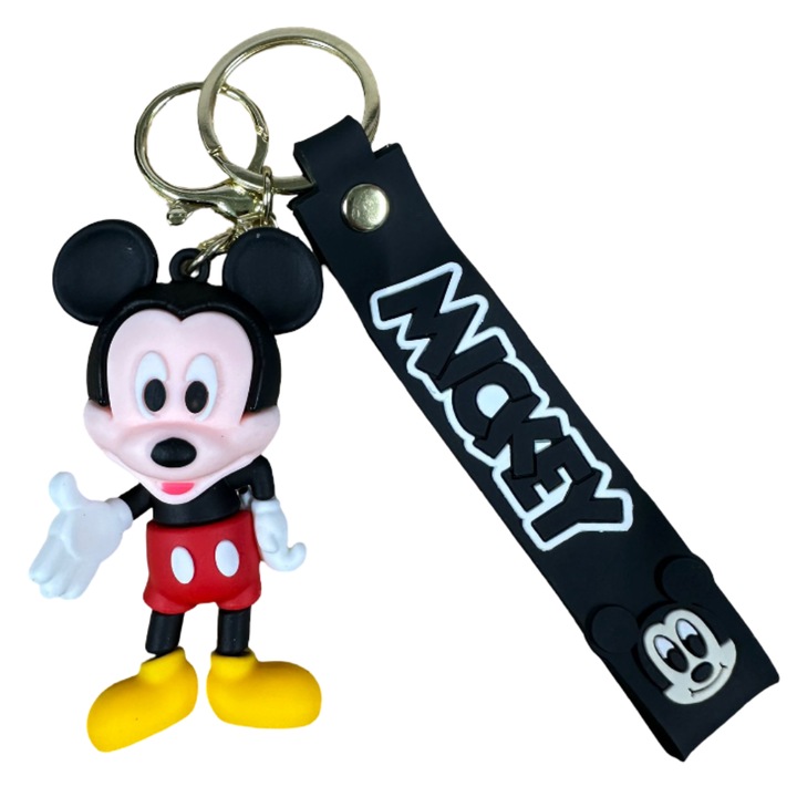 Breloc pentru Chei si Ghiozdan, Personaj Stil Desen Animat, Silicon + PVC, Multicolor, Model Cartoon