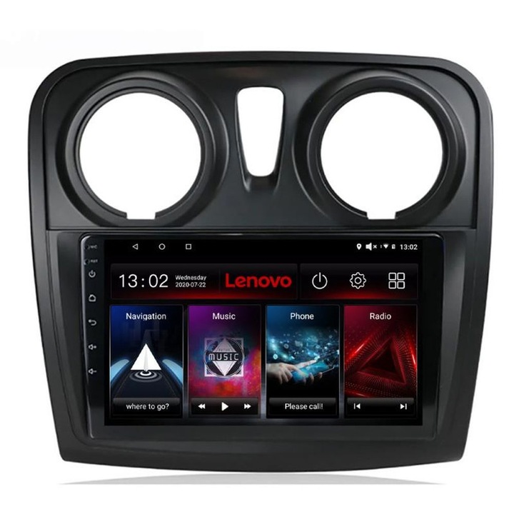 Navigatie Dacia Sandero Logan 2012-2020 Lenovo Kit-sandero 8 core 6+128 GB Android Waze USB Navigatie Internet Youtube Radio