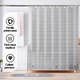 Perdea de dus, Domax, Dungi gri albe, impermeabila, 180x180cm