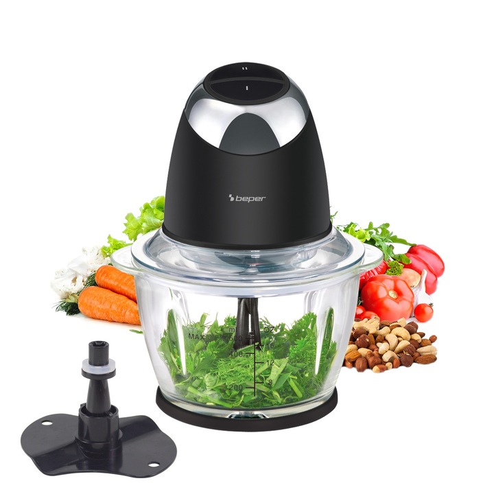 Tocator electric Beper P102ROB003, recipient din sticla 500 ml, 500W