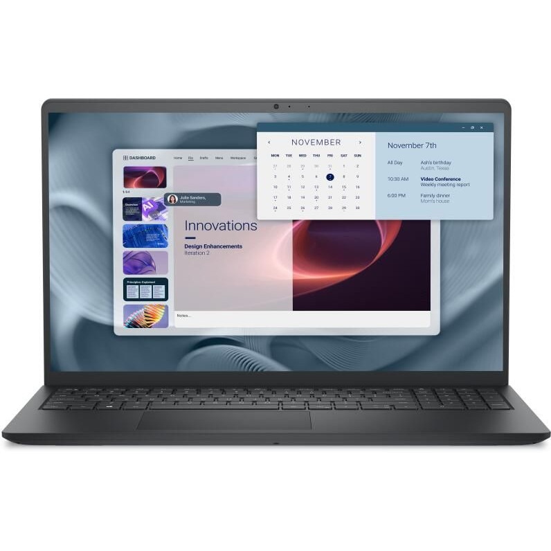 Dell Pro 15 Essential,15.6"FHD(1920x1080)120Hz 250nits, Intel Core i7-1355U(10cores/5.0GHz),16GB(1x16)5200MT/s,512GB(M.2)PCIe NVMe SSD, Intel UHD Graphics, Wi-Fi 6(2x2)+BT, Backlit Kb, FGP,4cell 54WHr, Win11Pro, Carbon Black,3Yr Prspt