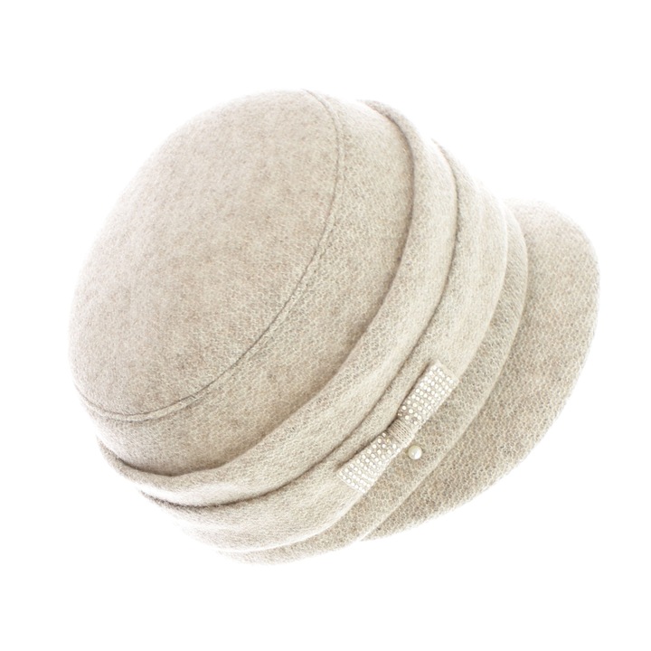 Sapca dama, din lana si polimida, Demi, marime 56-58, Bej - PAL1856