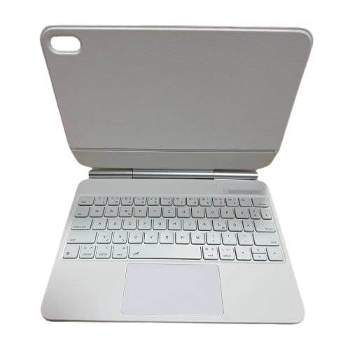 Husa tableta cu tastatura compatibila cu iPad Air 11" si Pro 11", QWERTZ, alb, ultra subtire, cu touchpad