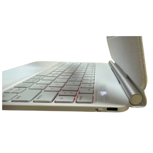 Husa tableta cu tastatura compatibila cu iPad Air 11" si Pro 11", QWERTZ, alb, ultra subtire, cu touchpad